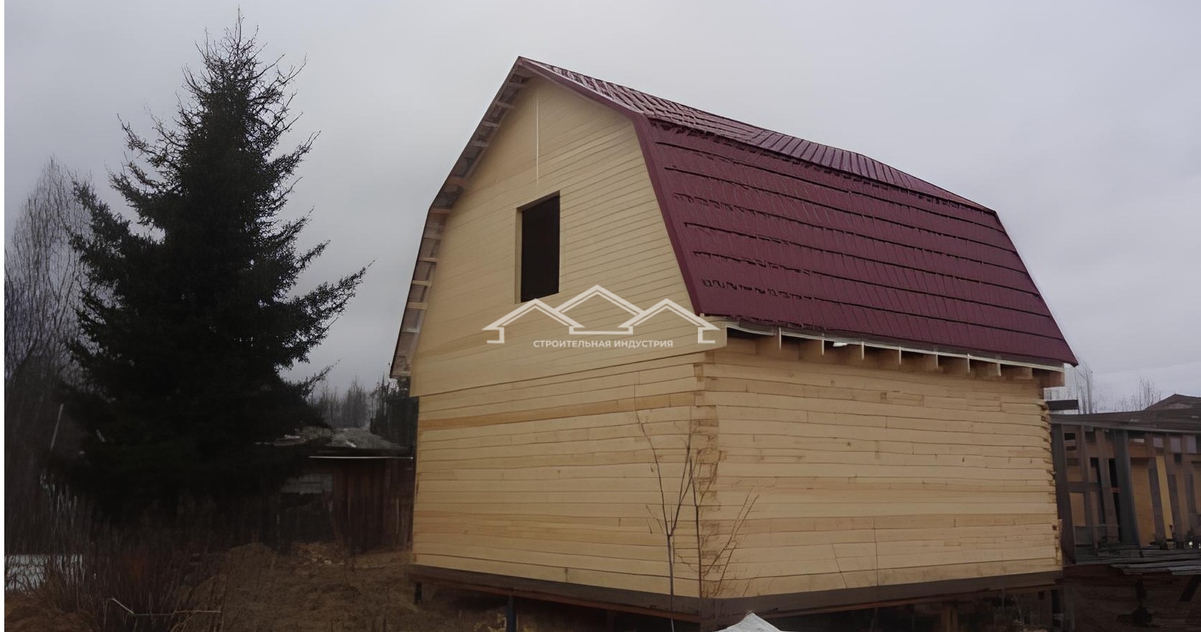 Сруб из бруса 6х6м. п.Подгорное